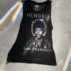 Black mesh Jimi Hendrix tank